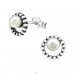 Round - 925 Sterling Silver Ear Studs with Pearls A4S31681