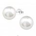 Ball 10mm - 925 Sterling Silver Ear Studs With Pearls A4S33406