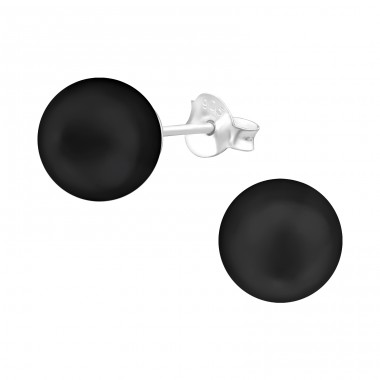 8mm - 925 Sterling Silver Ear Studs with Pearls A4S35326