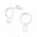 Ring - Puzet-Ohrringe aus Silber 925 mit Perle A4S37794