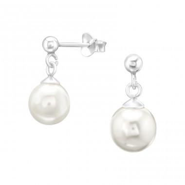 Pearl stud - 925 Sterling Silver Ear Studs With Pearls A4S46211