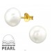 Perla rotunda 10mm - Argint 925 Cercei Cu Perle Și Șurub A4S46656