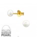 Perla rotunda 4mm - Argint 925 Cercei Cu Perle Și Șurub A4S46657