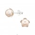 Flower with pearl - 925 Sterling Silver Ear Studs With Pearls A4S47603