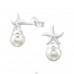Starfish with Pearls - 925 Sterling Silver Ear Studs With Pearls A4S47716
