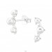 Gebogen mit Perlen - 925Er Silber Ohrstecker Mit Perlen A4S47859