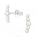 Pearls Connected - 925 Sterling Silver Ear Studs With Pearls A4S49558