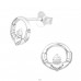 Srebrny Pierścień Claddagh - Srebro próby 925 Kolczyki Sztyfty Zwykłe A4S11545