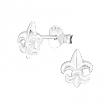 Ezüst Fleur De Lis - 925 Ezüst Egyszerű Stift fülbevaló A4S11548