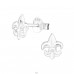 Ezüst Fleur De Lis - 925 Ezüst Egyszerű Stift fülbevaló A4S11548