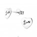 Love Heart - 925 Sterling Silver Plain Ear Studs A4S14795