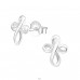 Cross - 925 Sterling Silver Plain Ear Studs A4S14803