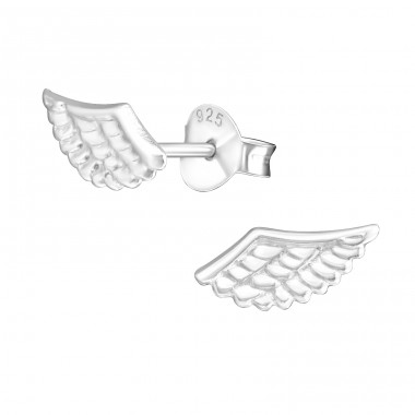 Silber Flügel - 925er Silber Glatte Ohrstecker A4S16185