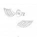 Wing - 925 Sterling Silver Plain Ear Studs A4S16185