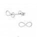 Infinity - 925 Sterling Silver Plain Ear Studs A4S18108