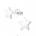Star - 925 Sterling Silver Plain Ear Studs A4S18827