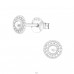 Circle - 925 Sterling Silver Plain Ear Studs A4S19019