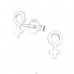 Women Sign - 925 Sterling Silver Plain Ear Studs A4S19329