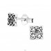 Celtic Knot Square - 925 Sterling Silver Plain Ear Studs A4S19349