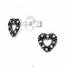 Heart - 925 Sterling Silver Plain Ear Studs A4S19350