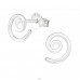 Spiral - 925 Sterling Silver Plain Ear Studs A4S19985
