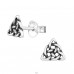 Triangle - 925 Sterling Silver Plain Ear Studs A4S20275