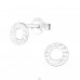 Circle - 925 Sterling Silver Plain Ear Studs A4S20568