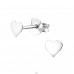 Heart - 925 Sterling Silver Plain Ear Studs A4S20621