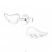 Wing - 925 Sterling Silver Plain Ear Studs A4S20786