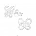 Butterfly - 925 Sterling Silver Plain Ear Studs A4S20810