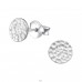Silbernes Rad - 925er Silber Glatte Ohrstecker A4S20823
