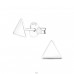 Triangle - 925 Sterling Silver Plain Ear Studs A4S20834