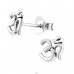 Om Symbol - 925 Sterling Silver Plain Ear Studs A4S21175