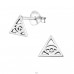 Triangle - 925 Sterling Silver Plain Ear Studs A4S21178