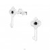 Key - 925 Sterling Silver Plain Ear Studs A4S21396