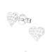 Heart - 925 Sterling Silver Plain Ear Studs A4S21413