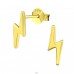 Thunderbolt - 925 Sterling Silver Plain Ear Studs A4S21458
