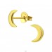 Crescent Moon - 925 Sterling Silver Plain Ear Studs A4S21480