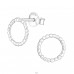 Circle - 925 Sterling Silver Plain Ear Studs A4S21615