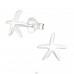 Starfish - 925 Sterling Silver Plain Ear Studs A4S21732