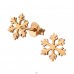 Snowflake - 925 Sterling Silver Plain Ear Studs A4S21738