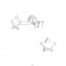 Star - 925 Sterling Silver Plain Ear Studs A4S21755