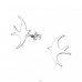 Bird - 925 Sterling Silver Plain Ear Studs A4S21852