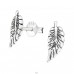 Leaf - 925 Sterling Silver Plain Ear Studs A4S21916