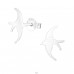 Bird - 925 Sterling Silver Plain Ear Studs A4S22945