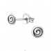 Spiral - 925 Sterling Silver Plain Ear Studs A4S23212
