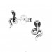 Cobra - 925 Sterling Silver Plain Ear Studs A4S23219