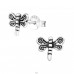 Dragonfly - 925 Sterling Silver Plain Ear Studs A4S23223