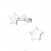Star - 925 Sterling Silver Plain Ear Studs A4S23491
