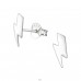 Lightning sign - 925 Sterling Silver Plain Ear Studs A4S23493